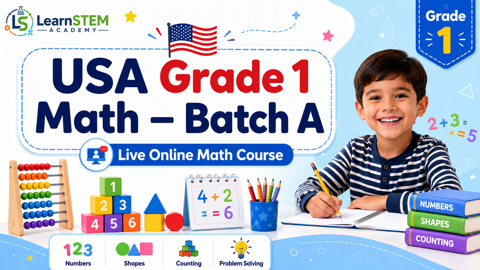 USA Grade 1 Math – Batch A